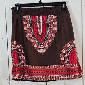 Vintage Y2K Charlotte Russe Boho Print Convertible Skirt / Tube Top Size S